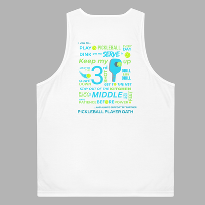 Pickleball Player Oath Tank Top – Lightweight Unisex Performance Tank | Moisture-Wicking