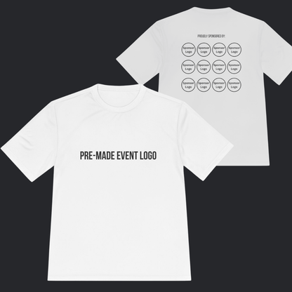 Custom Logo Pickleball Tournament Shirts | Upload Your Event Logo | Performance Sponsor Event Shirts