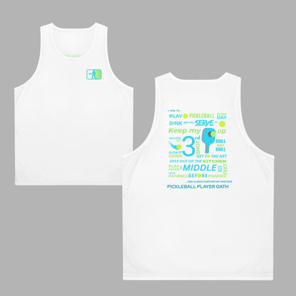 Pickleball Player Oath Tank Top – Lightweight Unisex Performance Tank | Moisture-Wicking