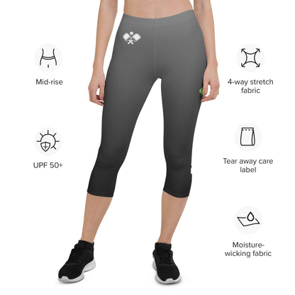 Gray Ombre Pickleball Capris